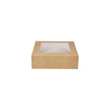 SQUARE SALAD BOX+WINDOW 125X125MM