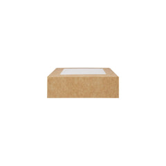 SQUARE SALAD BOX+WINDOW 125X125MM