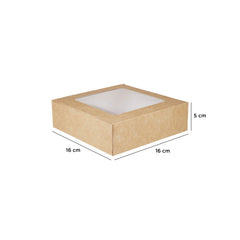  Square Salad Box +Window 160X160 MM