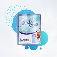 Hotpack| Blue Maxi Roll, 350 Sheets| 6 Rolls- Hotpack Bahrain