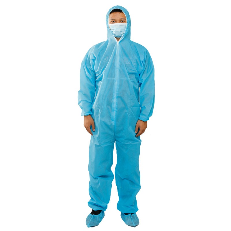 6 Pieces Non Woven Coveralls With Hood + Shoe Cover