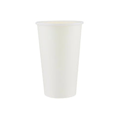 16 Oz (473 ml) Single Wall Paper Cup White| 1000 Pieces- Hotpack Bahrain