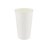 16 Oz (473 ml) Single Wall Paper Cup White| 1000 Pieces- Hotpack Bahrain