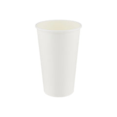 16 Oz (473 ml) Single Wall Paper Cup White| 1000 Pieces- Hotpack Bahrain