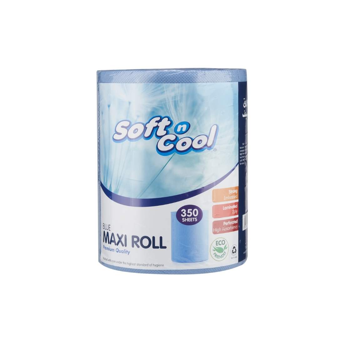 Hotpack| Blue Maxi Roll, 350 Sheets| 6 Rolls- Hotpack Bahrain