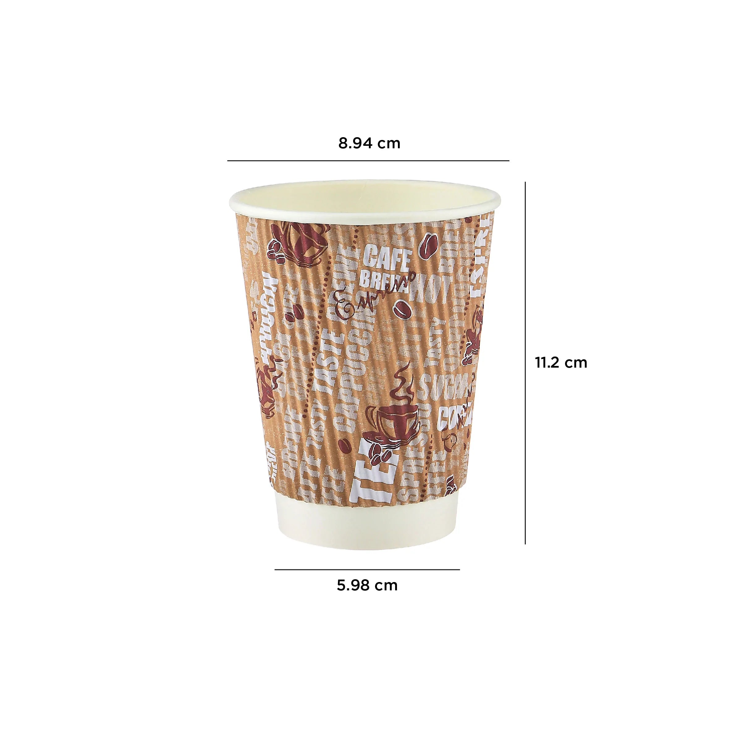 Ripple Cup, 12Oz (360 Ml)| 500 Pieces-Hotpack Bahrain