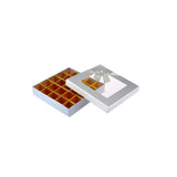 48 Pieces Square Silver Chocolate Gift Box Shape 16 Division -17*17*4 cm