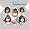 50 Pieces Children's Face Mask 3 Ply Non Woven With Ear Loop (5 Designs In One Box)