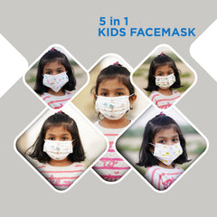 50 Pieces Children's Face Mask 3 Ply Non Woven With Ear Loop (5 Designs In One Box)