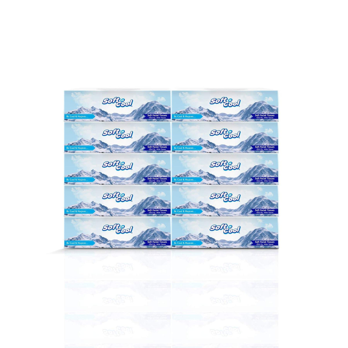 Hotpack Bahrain| Soft N Cool Facial Tissue, 150 Sheets, 5+1 Offers| 36 Boxes