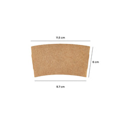 8 Oz (237ml) Paper Hot Sleeve| 1000 Pieces - Hotpack Bahrain