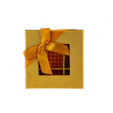 48 Pieces Square Gold Yellow Chocolate Gift Box Shape 09 Division - 12*12*4 cm