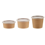 2000 Pieces PP Lid Kraft Portion Cup 60/90/120 ml