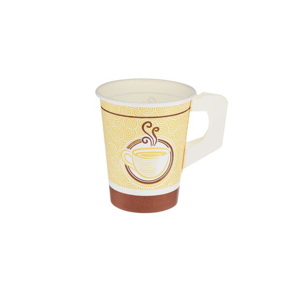 Printed Single Wall Paper Cups With Handle 9 Oz-1000 Pieces