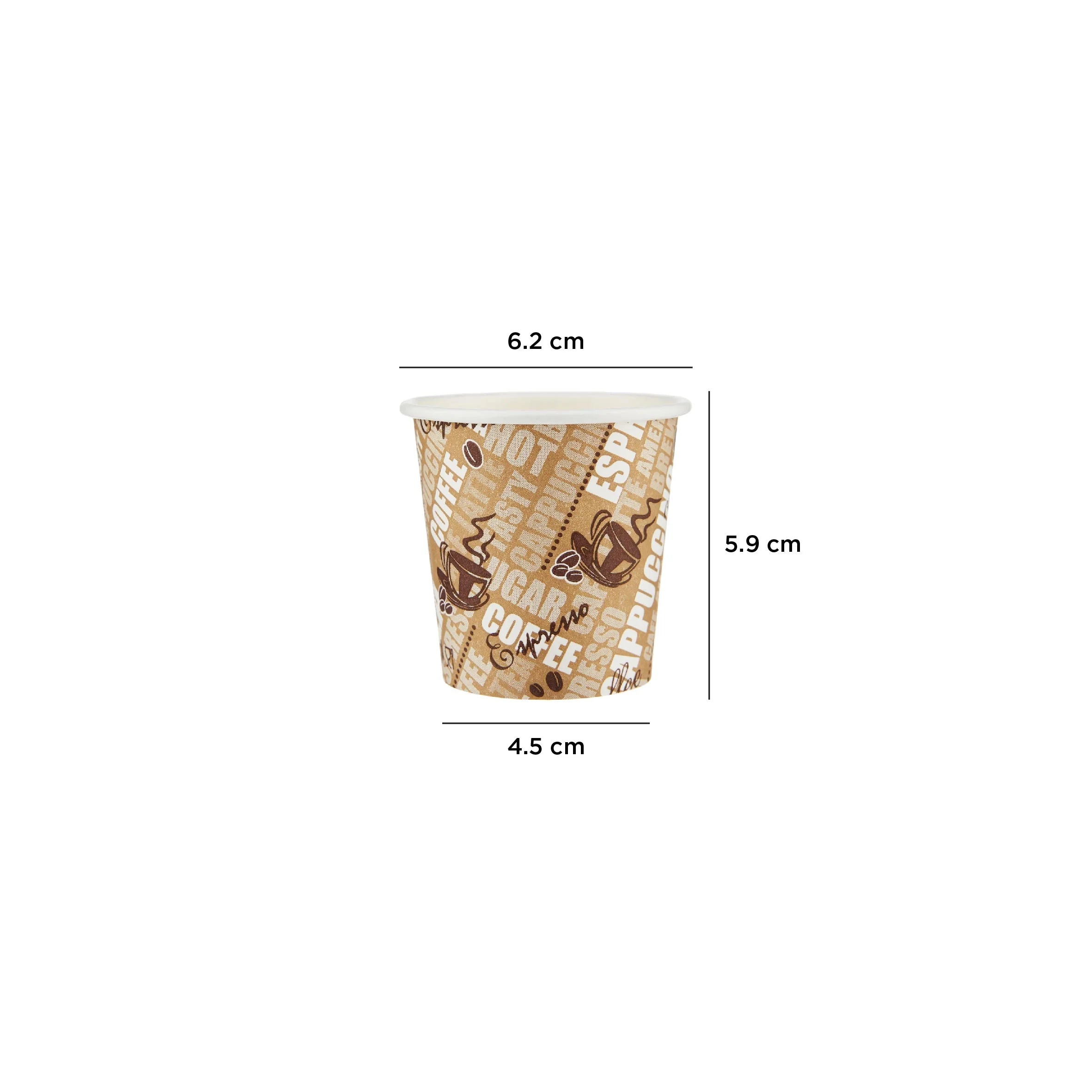 1000 Pieces Single Wall Paper Cup 4 Oz(118 ml) - hotpack.bh