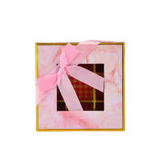 48 Pieces Square Pink Chocolate Gift Box Shape 09 Division - 12*12*4 cm