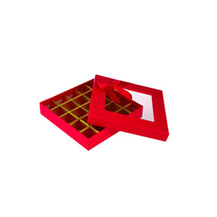 48 Pieces Red Square Chocolate Gift Box 25 Division-20*20*4 cm