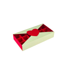 48 Pieces Rectangular Red Chocolate Gift Box 18 Division - 240*125*45 mm