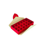 48 Pieces Rectangular Red Chocolate Gift Box 18 Division - 240*125*45 mm