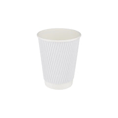 White Ripple Cup, 12 Oz (360 ml)| 500 Pieces-Hotpack Bahrain